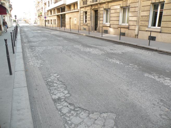  bitume retiré, rue de la Glacière